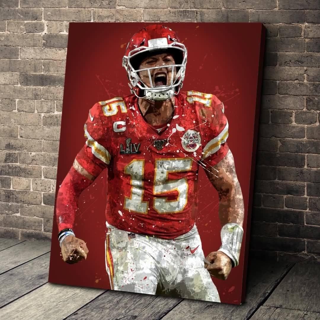 Kansas City Chiefs Patrick Mahomes 15 for fan poster poster canvas