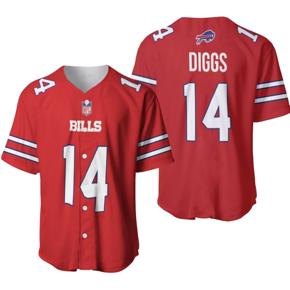 Buffalo Bills Stefon Diggs #14 Great Player NFL American Football Red Color Rush Jersey Style Gift For Bills Fans Baseball Jersey