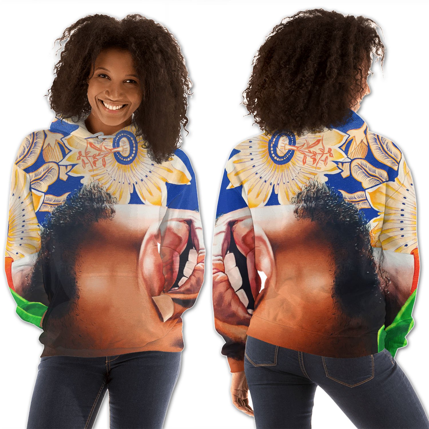 African American Hoodies Pretty Black Afro Girls African Print Styles