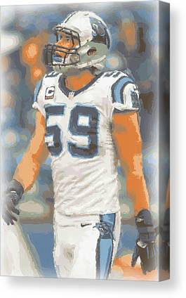 Carolina Panthers Ed Kuechly Joe Hamilton Canvas Print