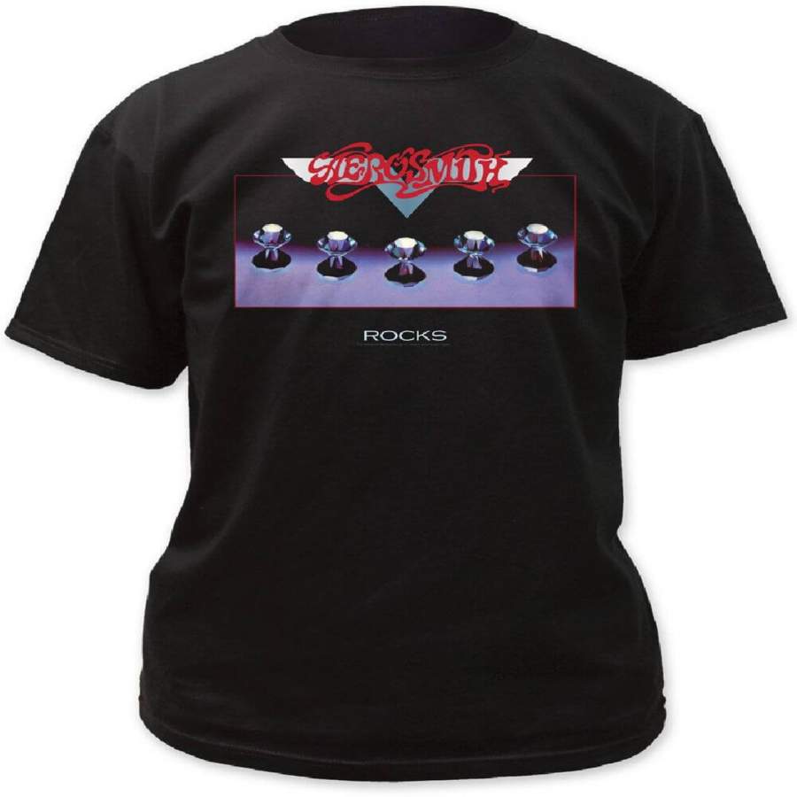 Aerosmith Rocks Album Cover T-shirt | Men’s Black Shirt