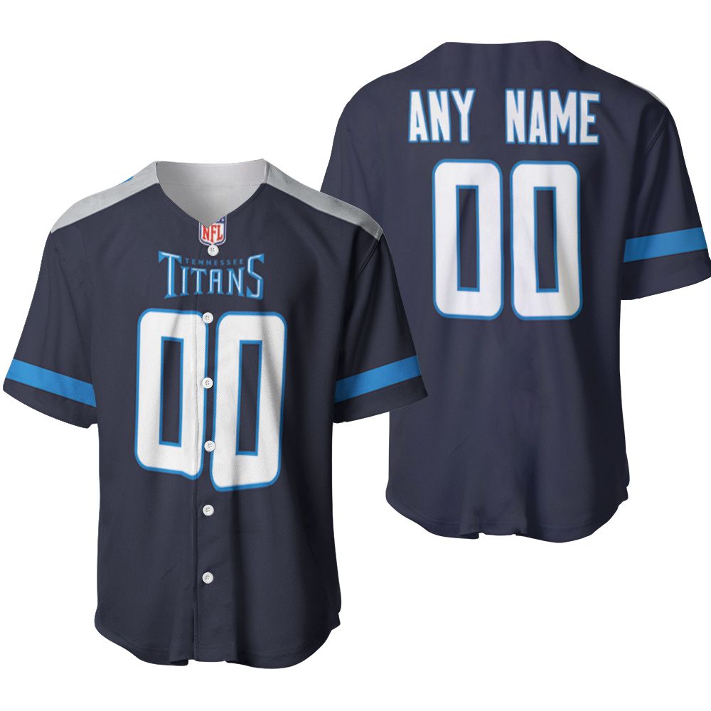 Tennessee Titans NFL America Football Team Logo New Game Navy 2019 3D Designed Allover Custom Gift For Titans Fans Baseball Jersey