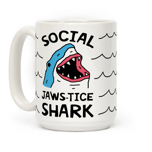 Social Jaws Tice Shark Coffee Mug