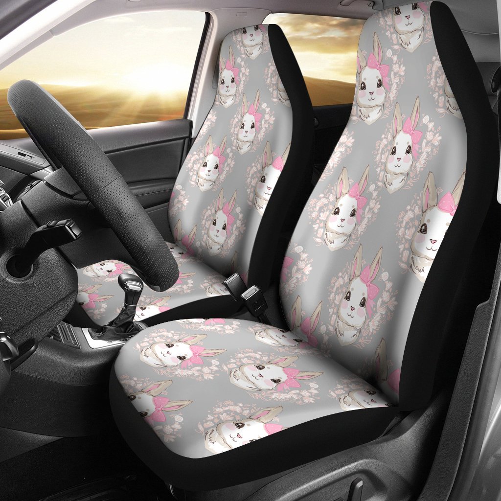 Rabbit Pattern Print Design RB07 Universal Fit Car Seat Covers