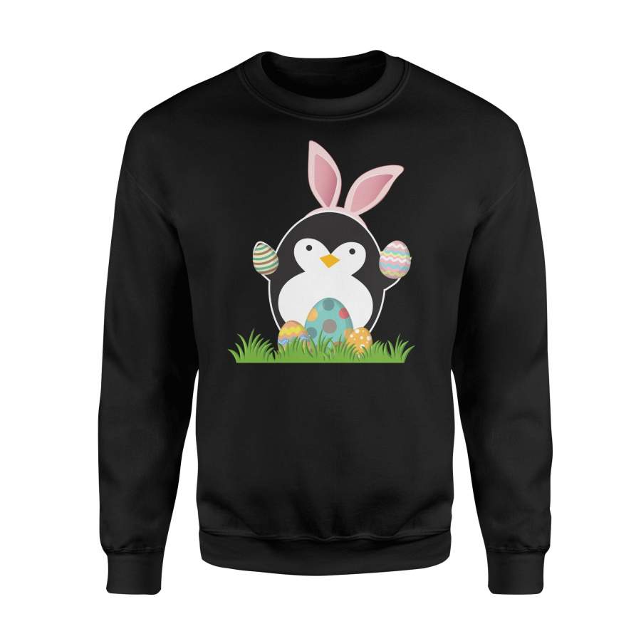 Bunny Penguin Easter Funny April Fools Day Sweatshirt