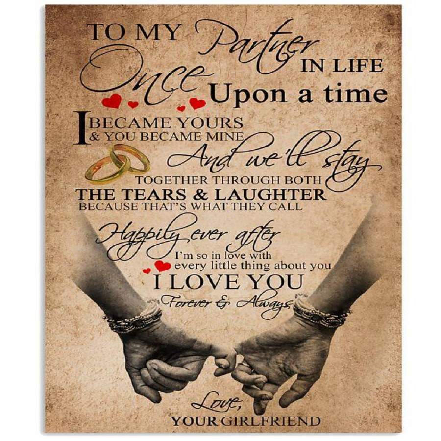 TO MY PARTNER IN LIFE-LOVE, YOUR GIRLFRIEND Vertical Poster