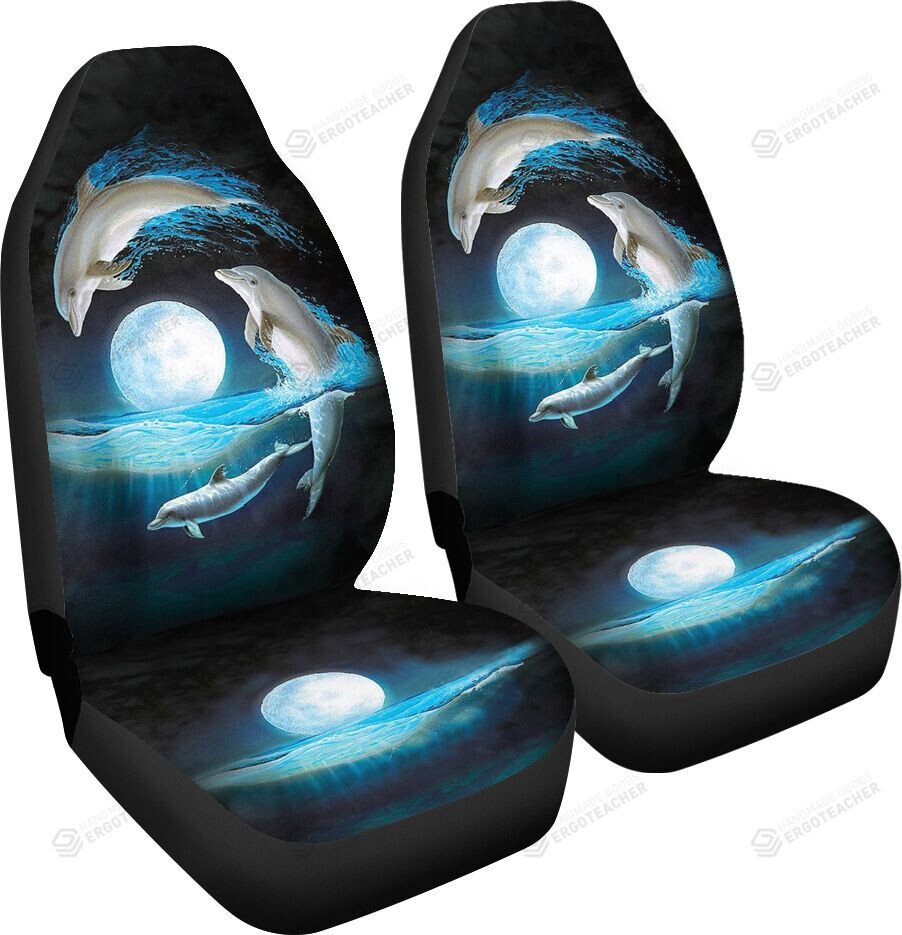 Dolphin And Moon Car Seat Covers