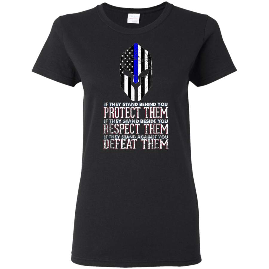 AGR American Spartan Warrior Helmet. Thin blue line Shirt