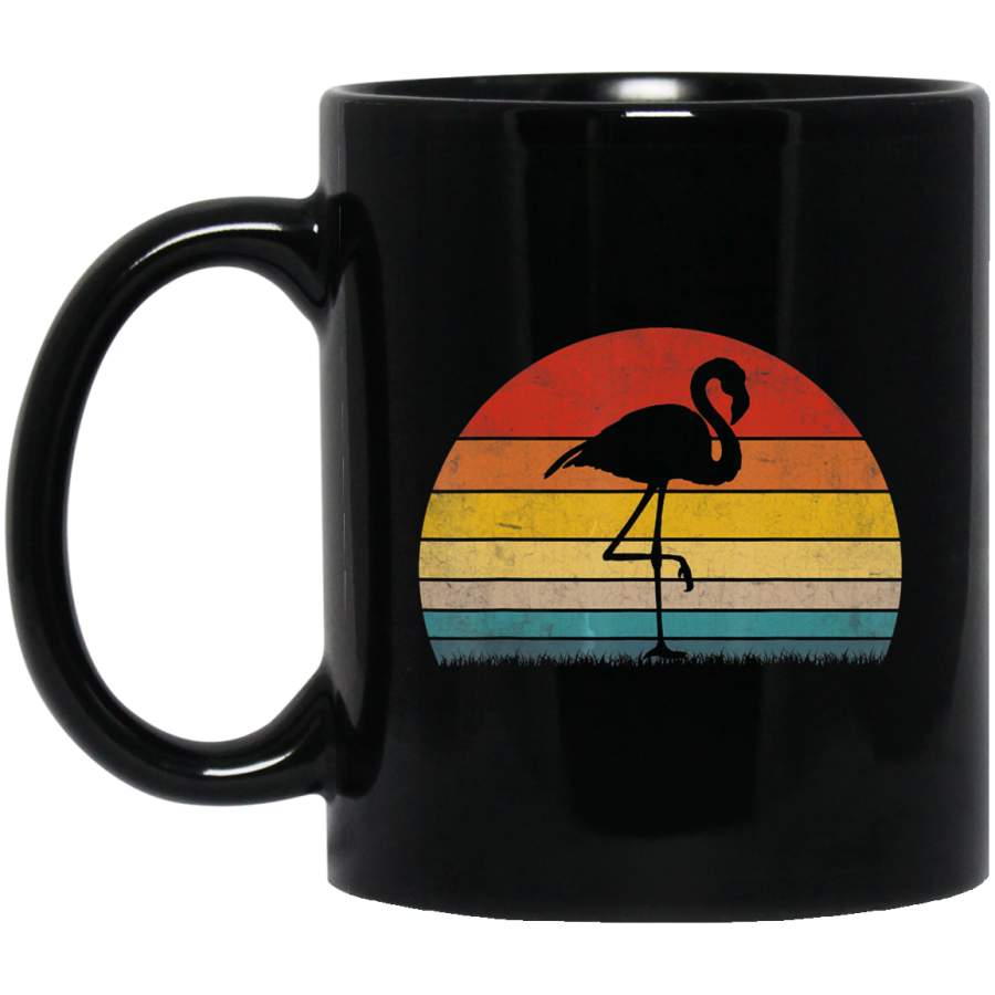 Vintage Sunset Trendy Animal Silhouette Flamingo Coffee Mug