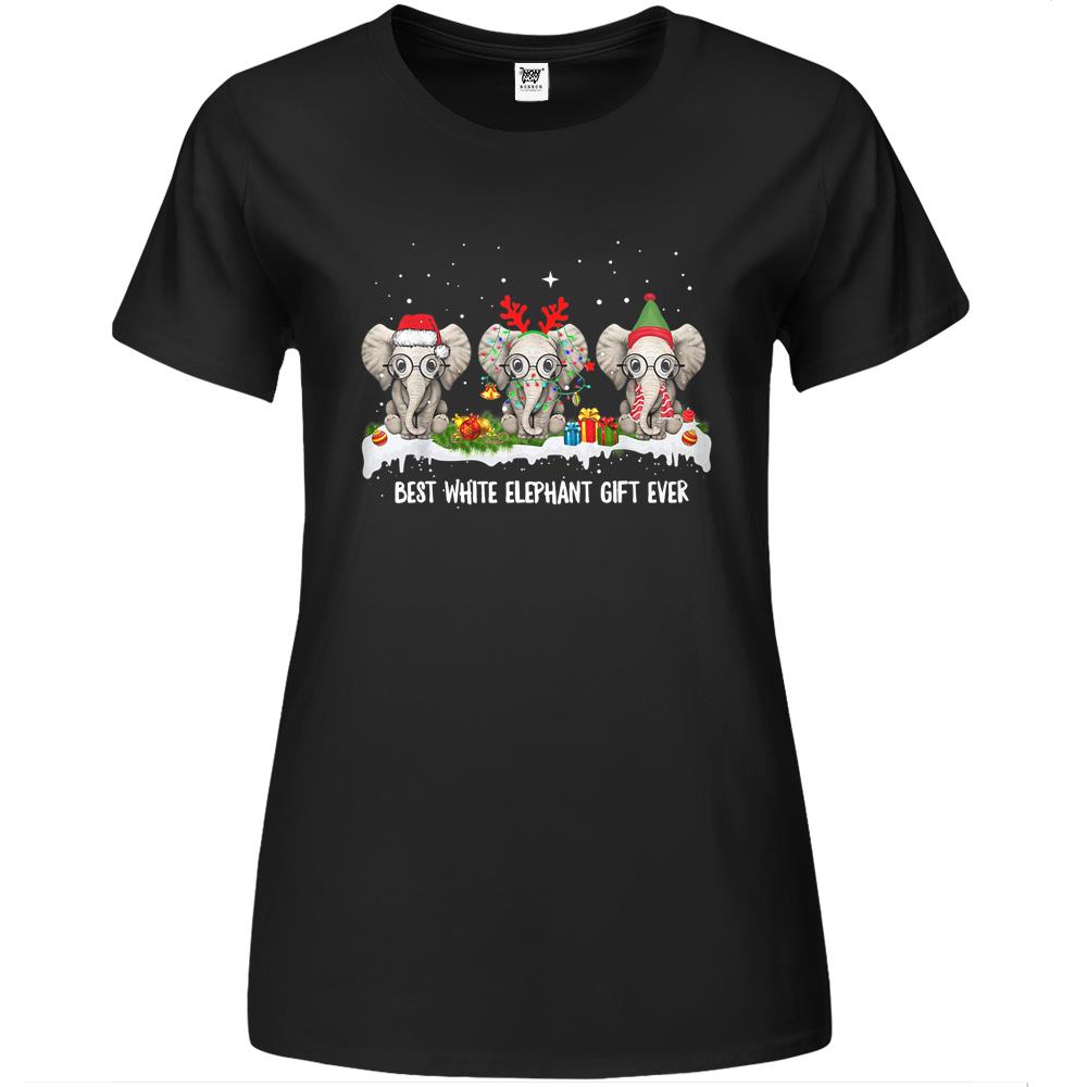 Best White Elephant Gift Ever Funny For Merry Christmas Premium Womens T Shirts