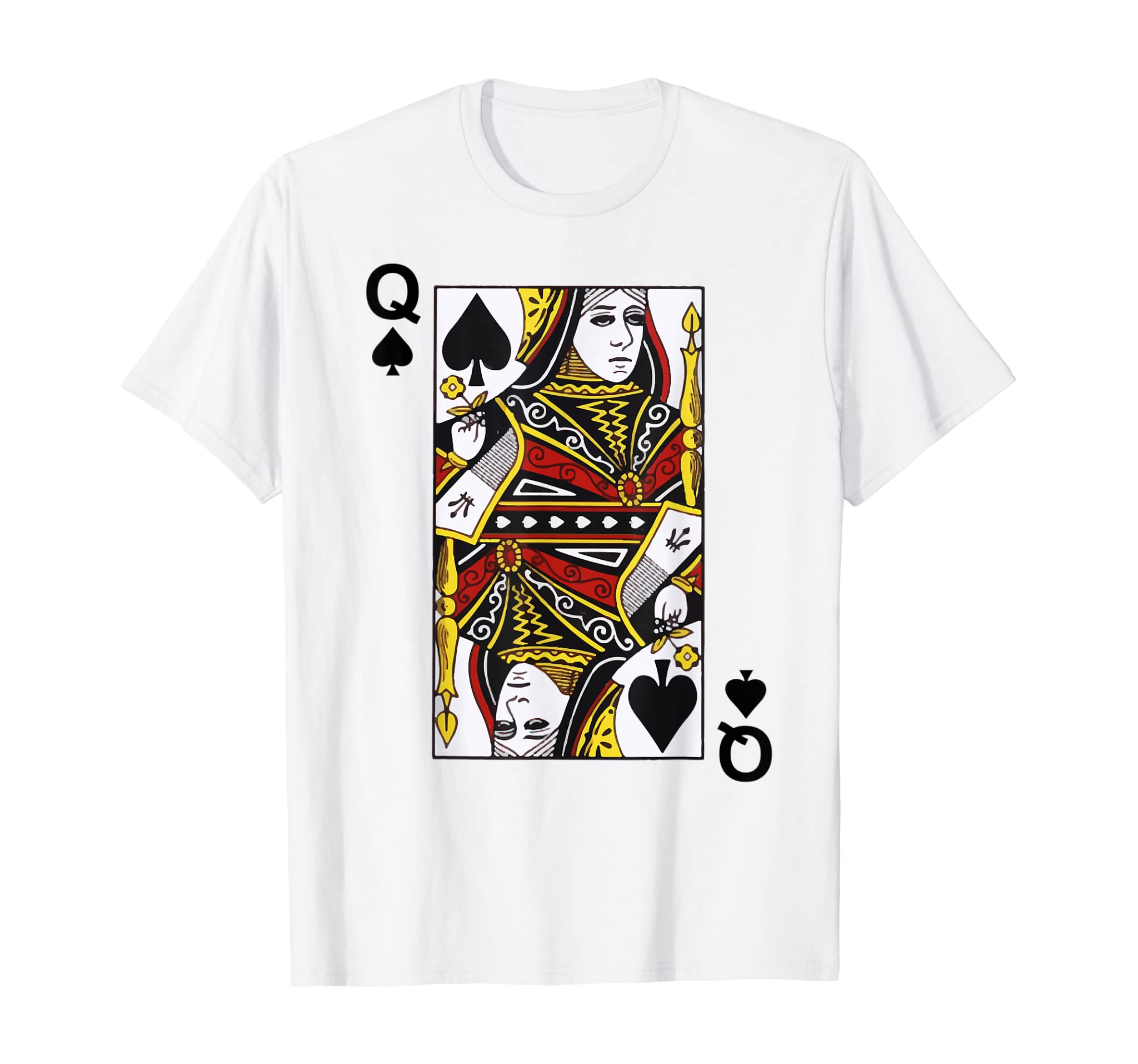 Queen of Spades Tshirt Blackjack Cards Poker 21 Q Tee shirt