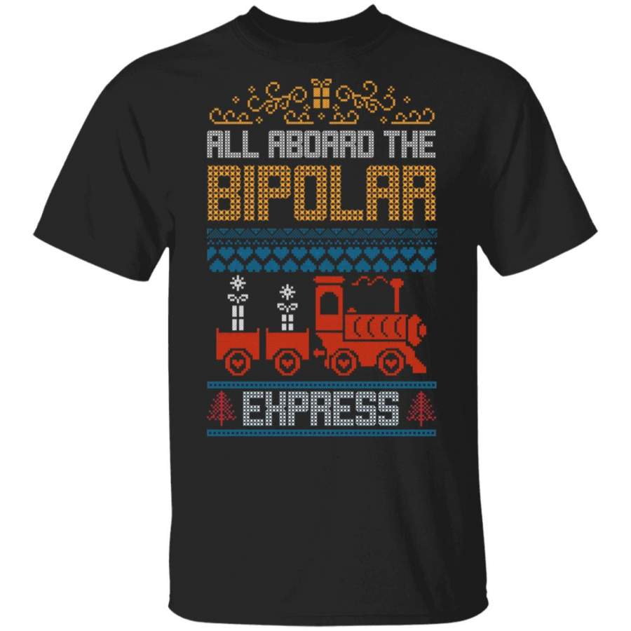 Bipolar Express Train Ugly Christmas Sweater