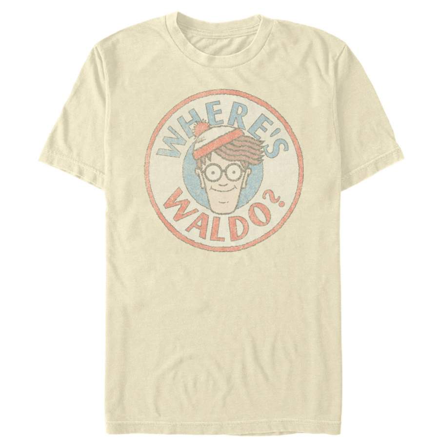 Where’s Waldo Men’s Retro Character Circle  T Shirt