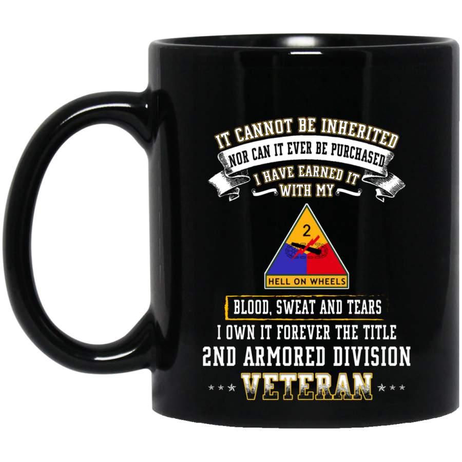 Forever The Title 2nd Armored Division Veteran T-Shirt Veterans Day Christmas Gift Mug