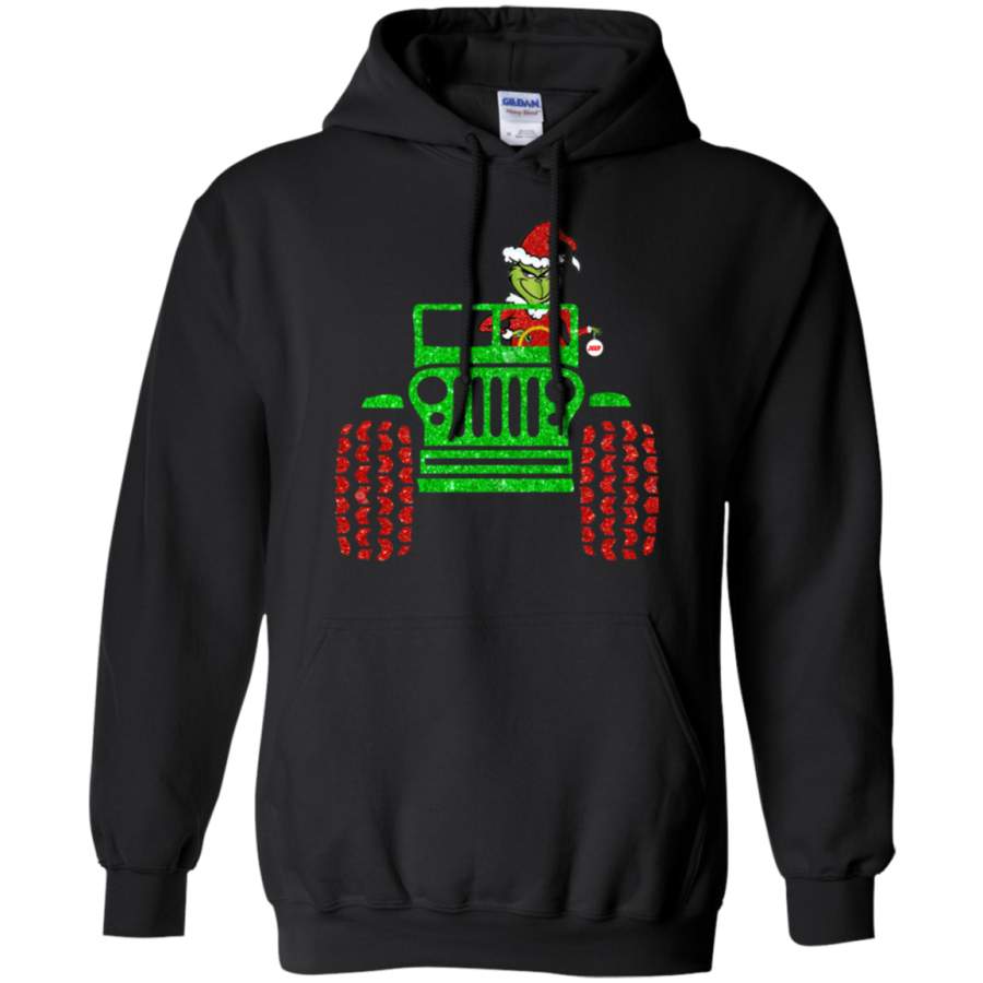 Grinch Jeep Christmas Hoodie T-Shirt