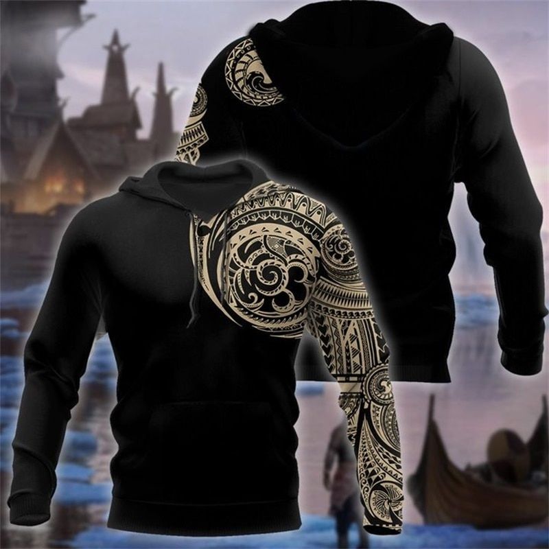 Viking Tattoo Polynesian 3D printed hoodies
