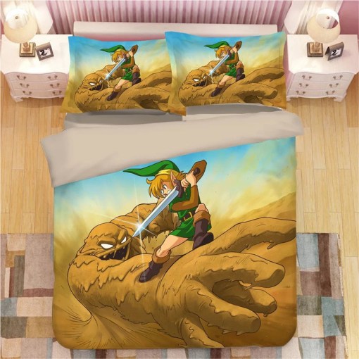 The Legend Of Zelda Link 13 Duvet Cover Pillowcase Home Decor 3D Bedding Set 608