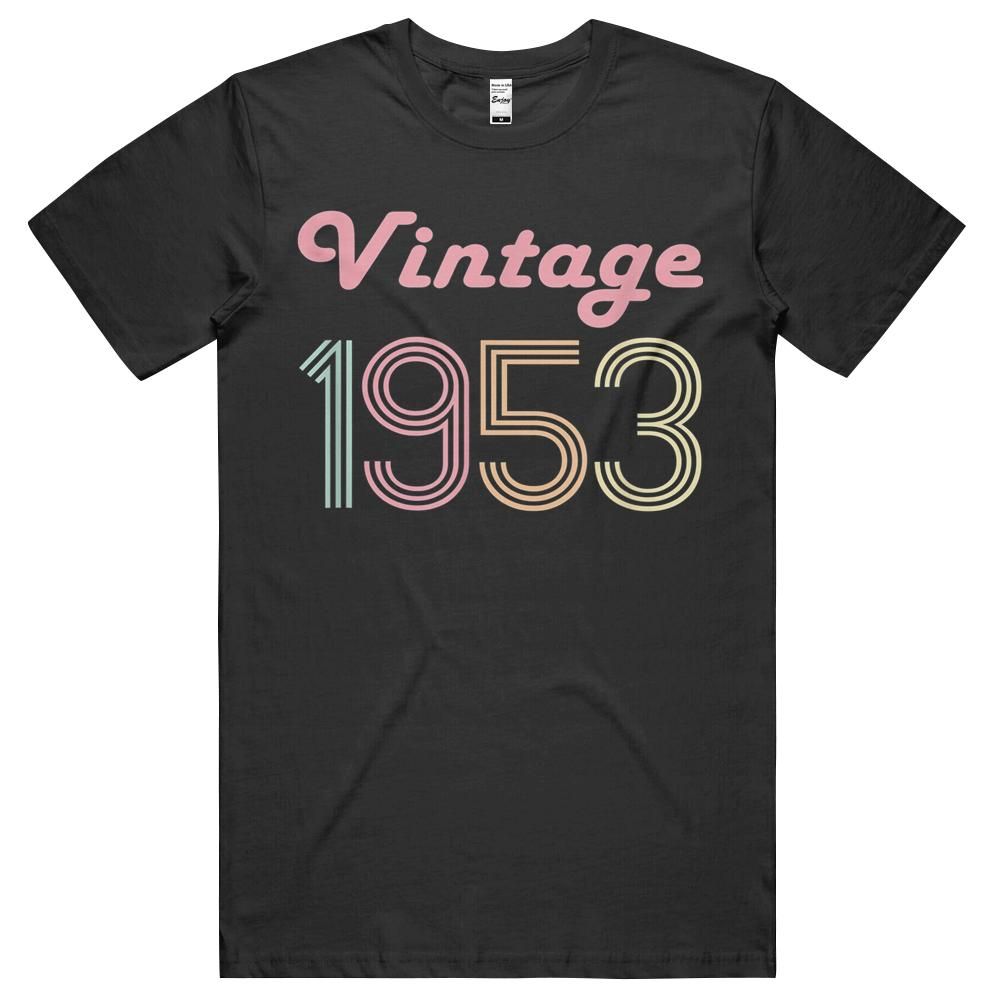 68th Birthday Gift For Her Age 68 Year Old Mom Vintage 1953 Unisex Shirt