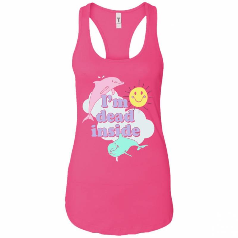 Im Dead Inside Dolphins Ladies Tank