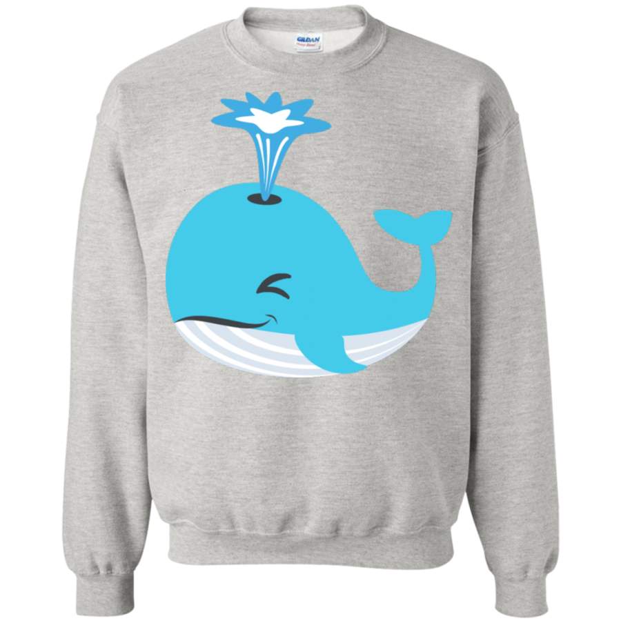 Whale Blow Hole Spray Emoji Sweatshirt