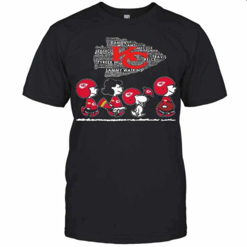 The Peanuts Kansas City Chiefs Team Football Unisex Jersey Tee