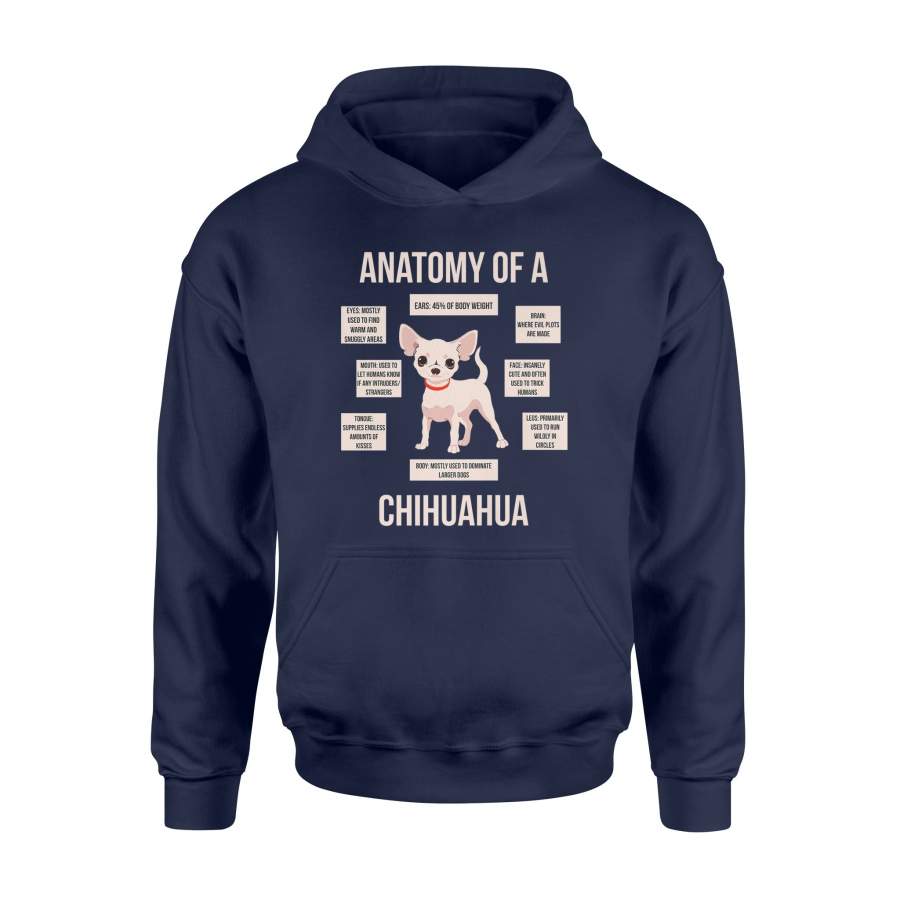 Anatomy Of A Chihuahua Graphic Funny Puppy Gift Hoodie