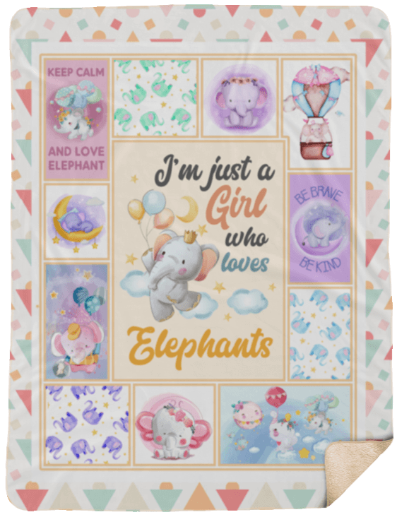 Baby Elephant Premium Fleece Blanket – Just A Girl Who Loves Elephant