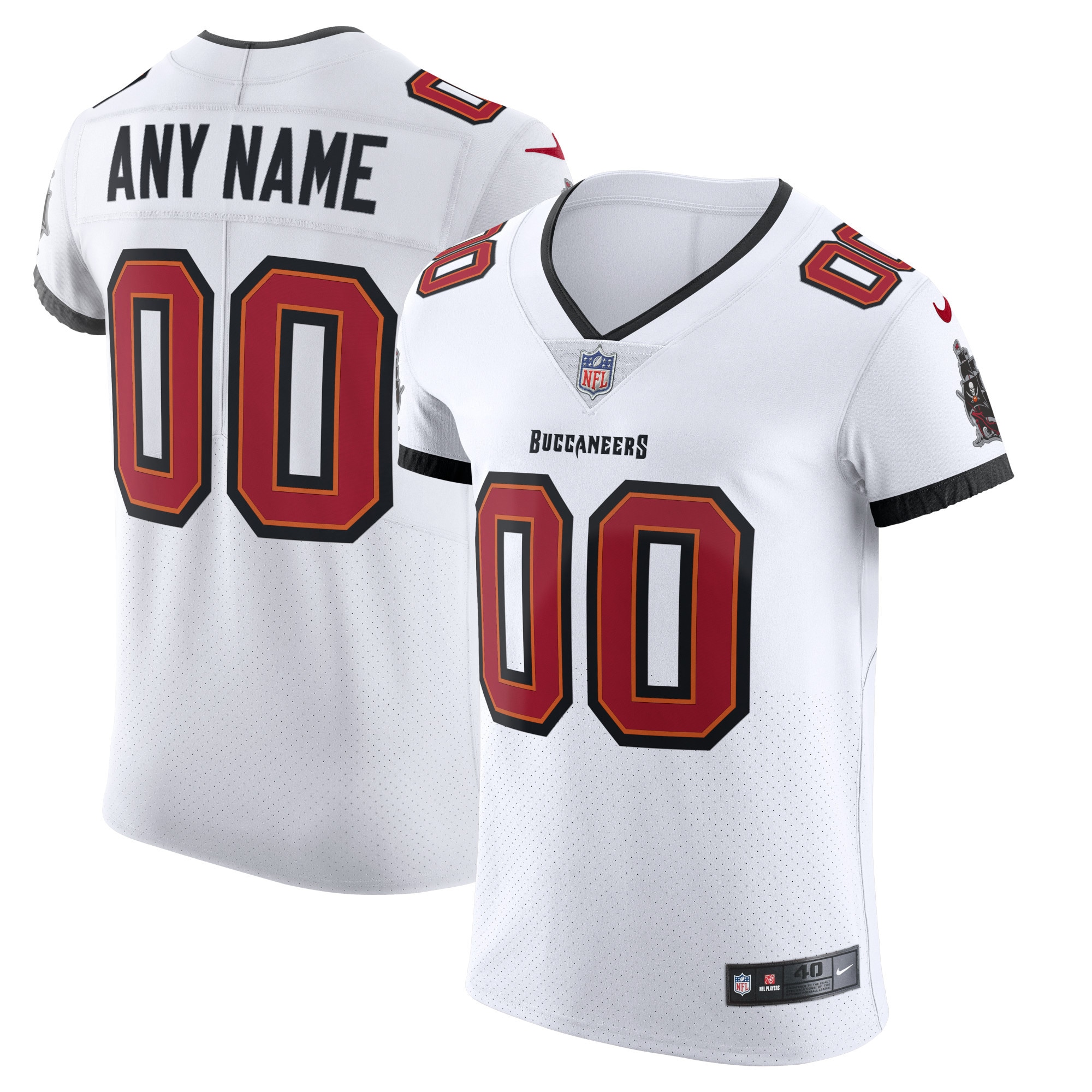 Men’s Tampa Bay Buccaneers White Vapor Elite Custom Jersey