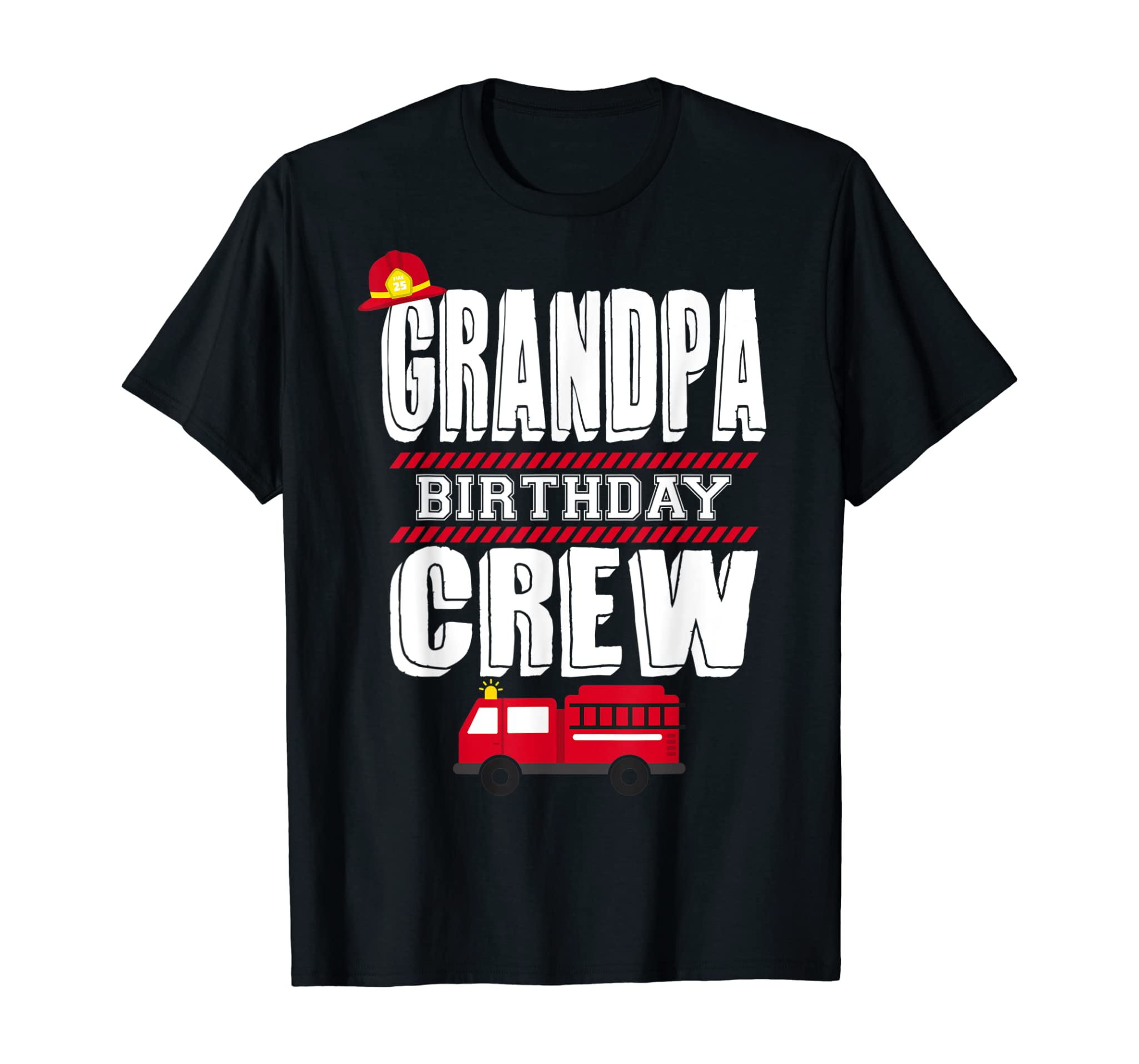 Grandpa Birthday Crew Fire Truck Fireman Party T-Shirt T-Shirt