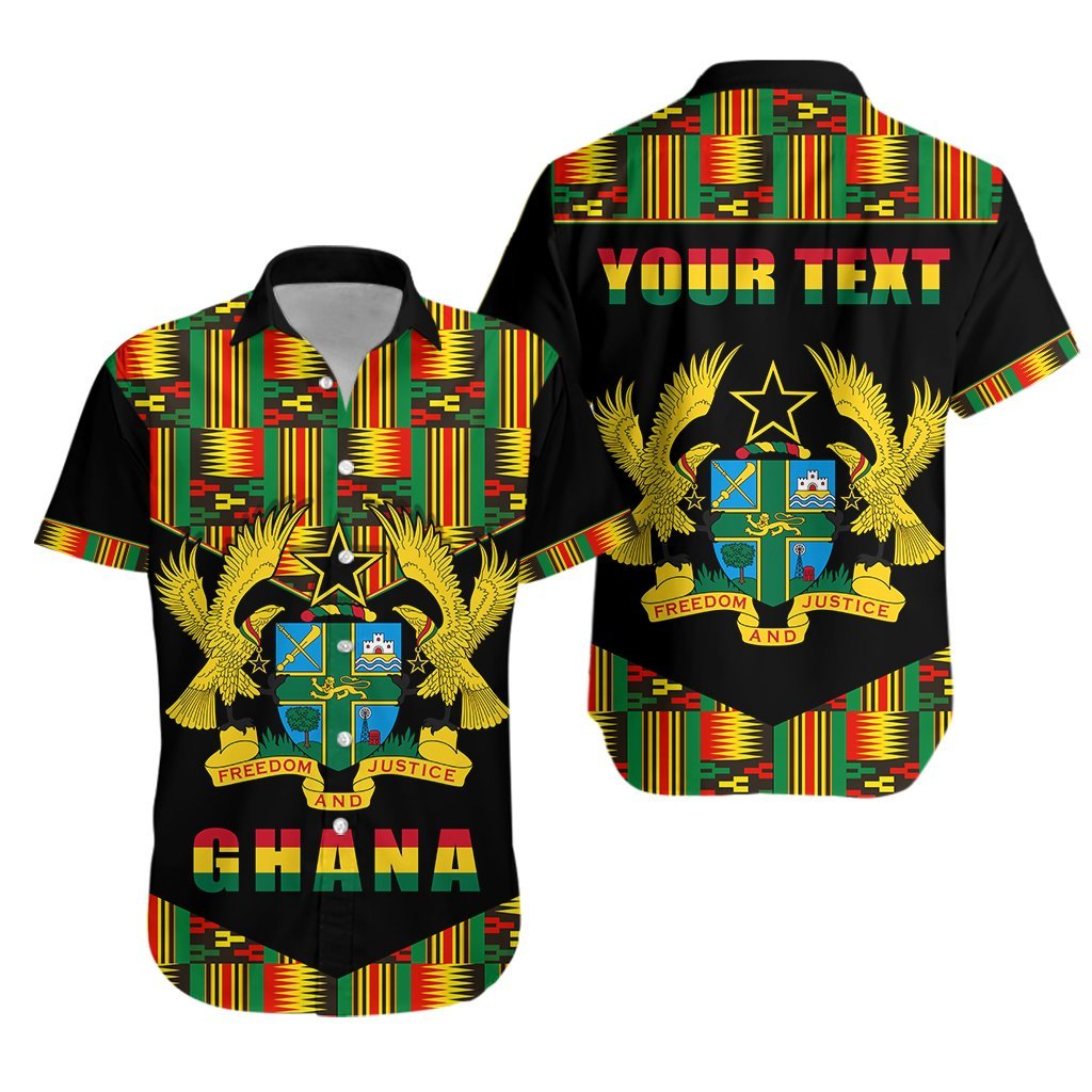 (Custom Personalised) Ghana Proud Hawaiian Shirt Ankara Kente Lt13