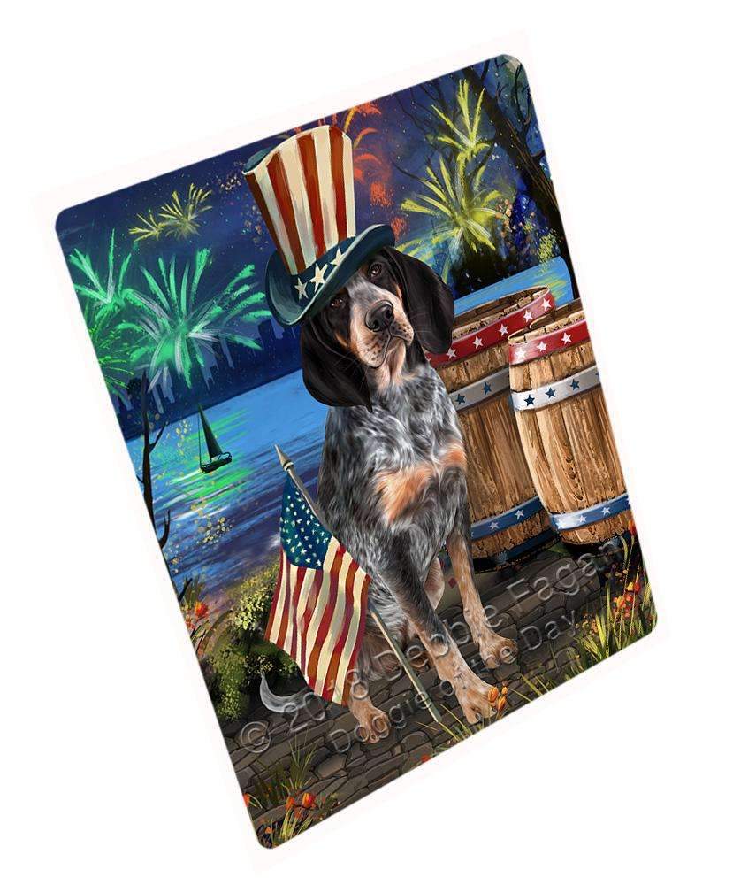 4Th Of July Independence Day Fireworks Bluetick Coonhound Dog At The Lake Blanket Blnkt76053