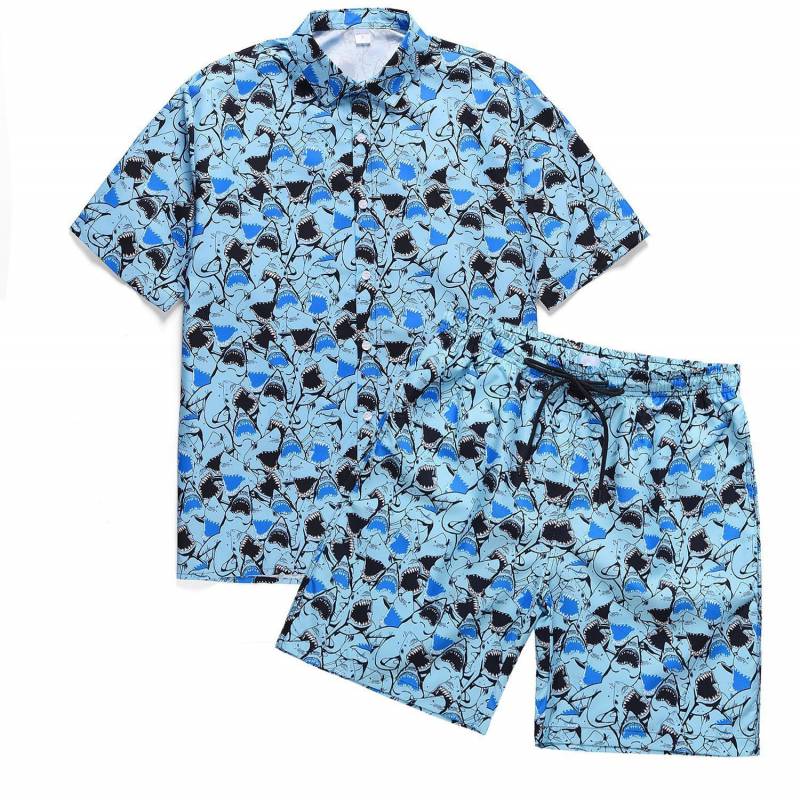 SHARK Quick Dry Beach Shirt & Shorts Set