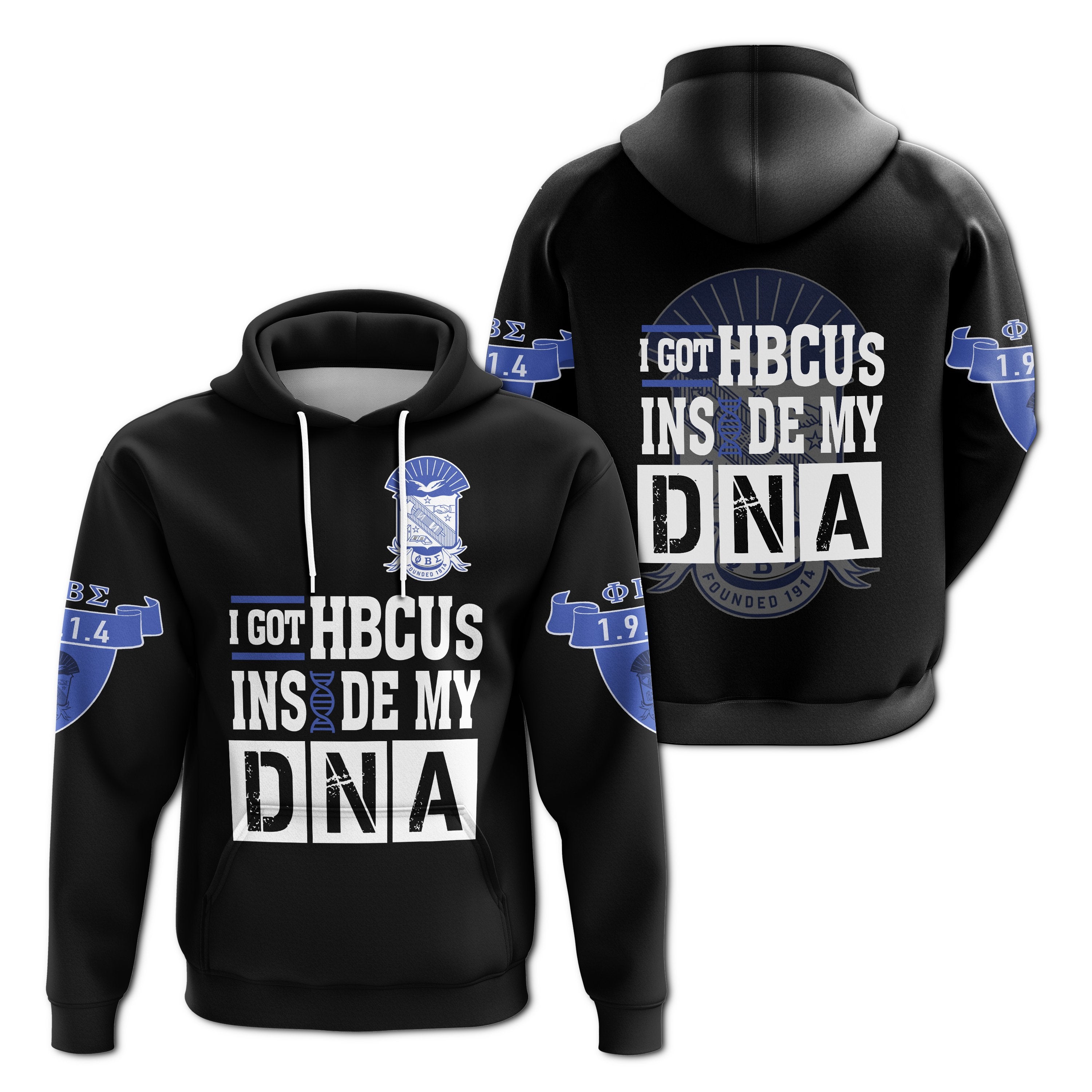 Greek Life Hoodie – Phi Beta Sigma Hbcu Dna Pullover