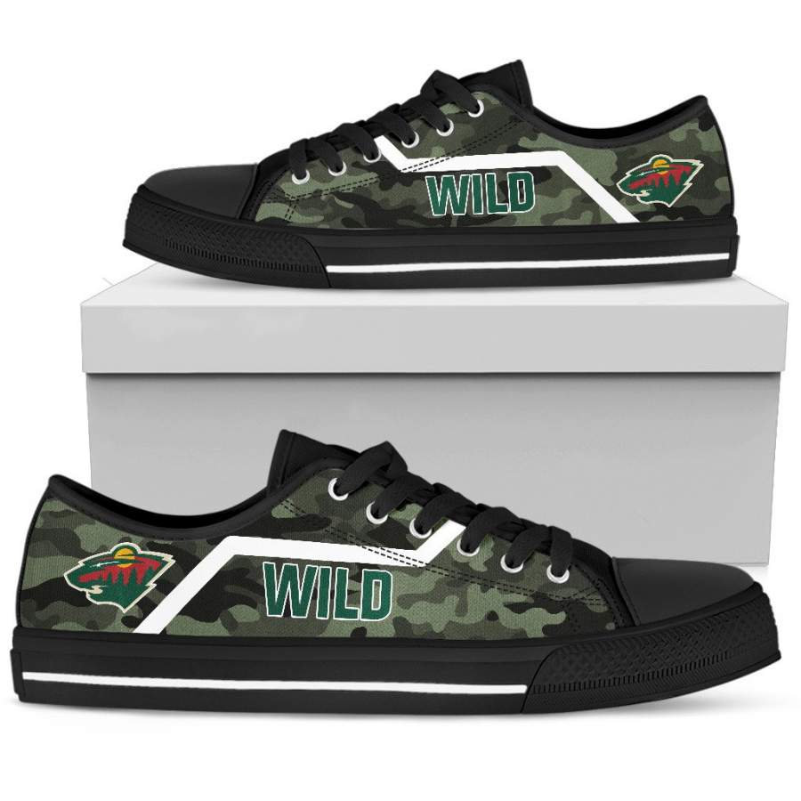 Simple Camo Minnesota Wild Low Top Shoes