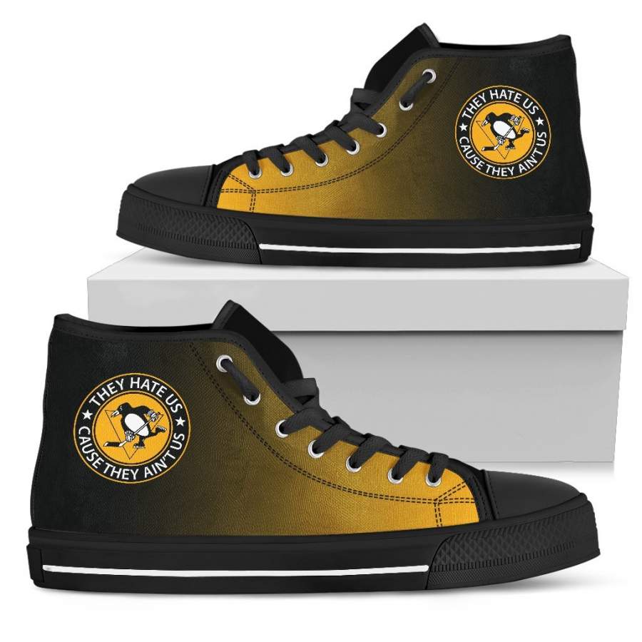 Cool They Hate Us Cause They Ain’t Us Pittsburgh Penguins High Top Shoes