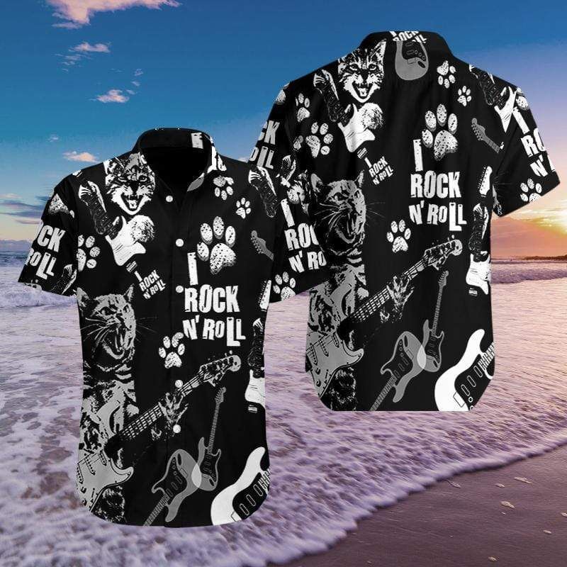 Find Hawaii Aloha Shirts Cat Rock N Roll Ha51633