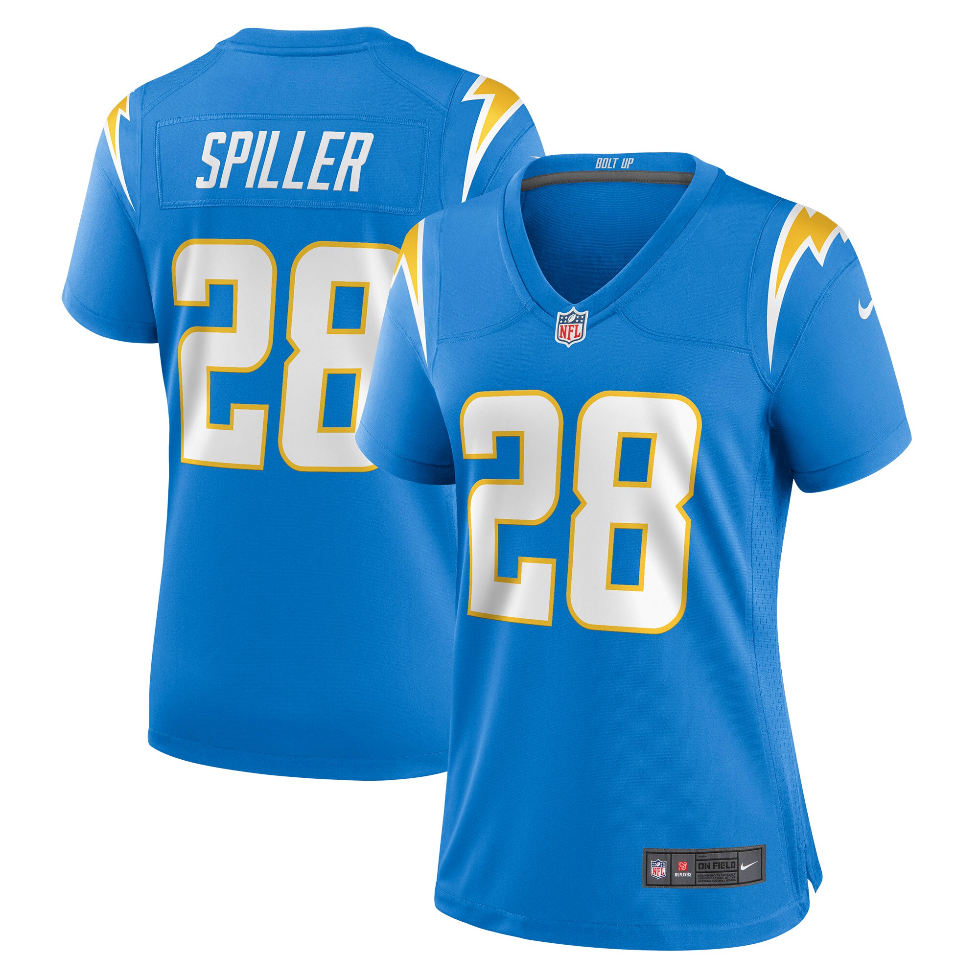 Isaiah Spiller Los Angeles Chargers Women's Game Jersey – Powder Blue