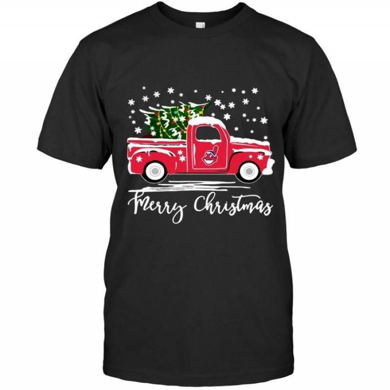 Cleveland Indians Merry Christmas Christmas Tree Truck T Shirt – Gearpenguin.com