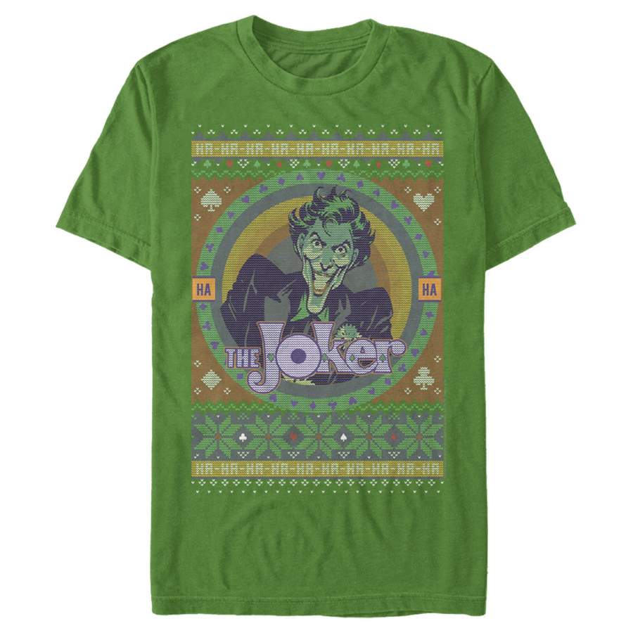 Batman Men’s Ugly Christmas Joker  T Shirt