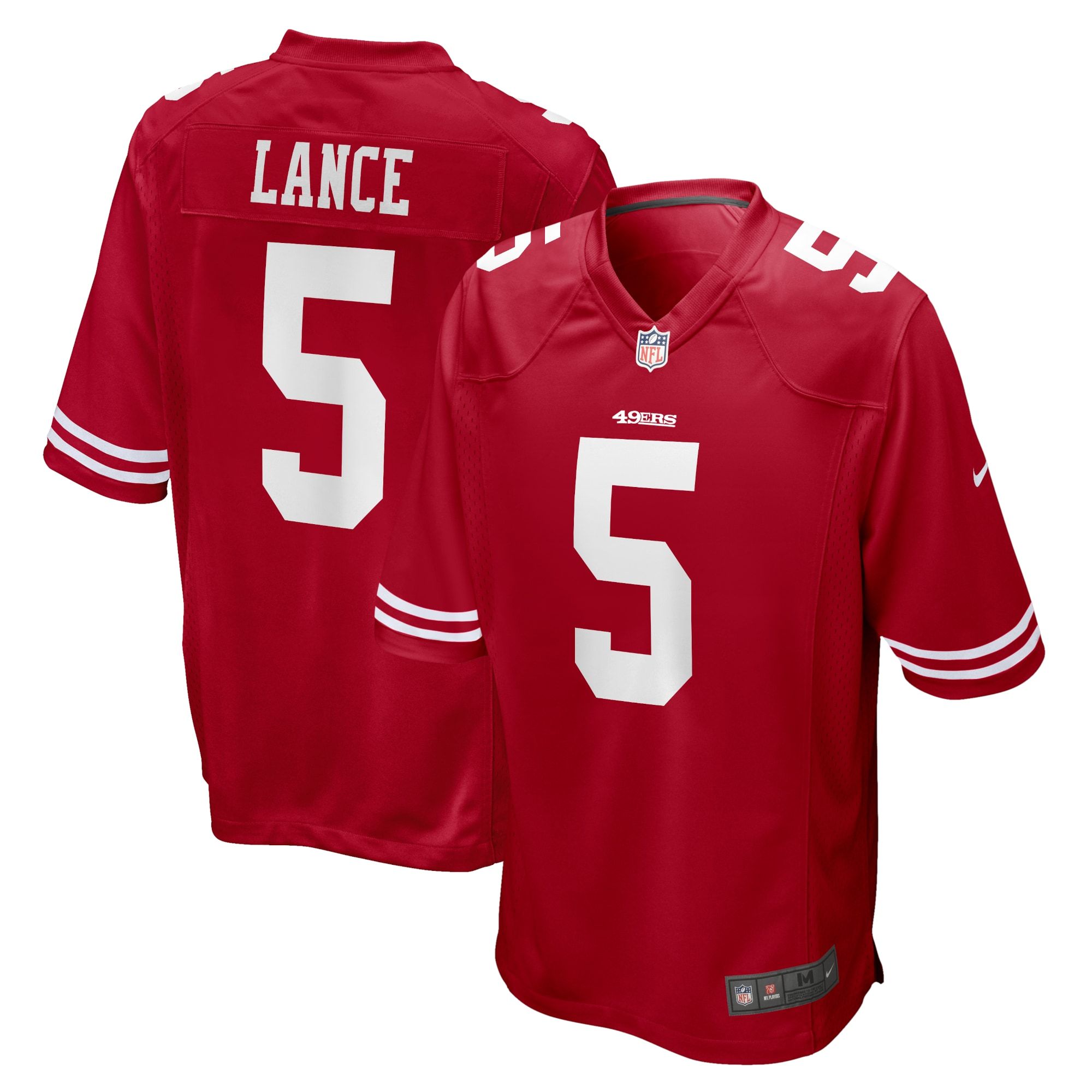 Youth San Francisco 49ers Trey Lance Scarlet 2021 NFL Draft First Round Pick Game Jersey Gift For San Francisco 49ers Fans