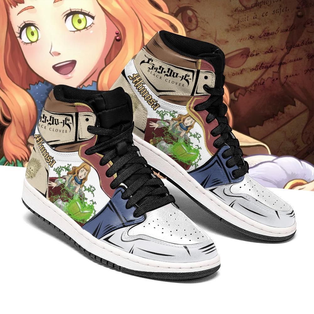 Golden Dawn Mimosa Vermillion Black Clover Anime Air Jordan Shoes Sport Sneakers