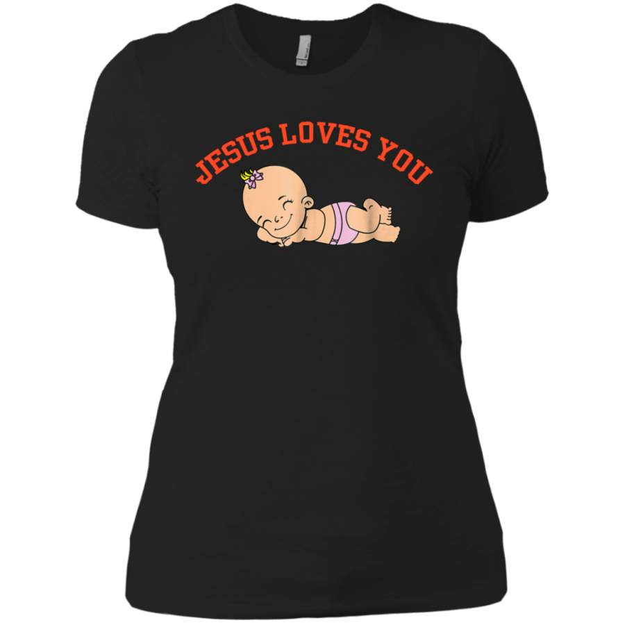 AGR Jesus loves you baby Ladies T-Shirt