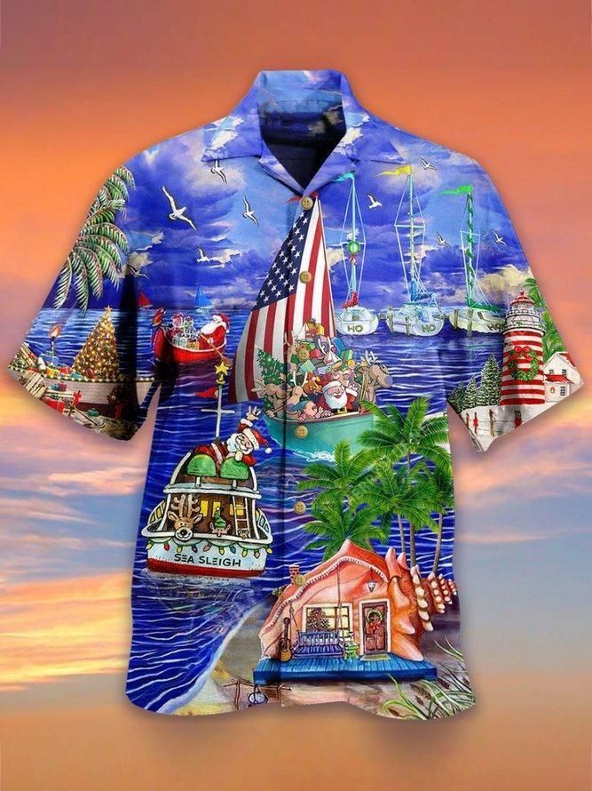 Collar Beach Aloha Hawaii Shirt Colorful Short Sleeve Summer Casual For Men And Women Ha30697