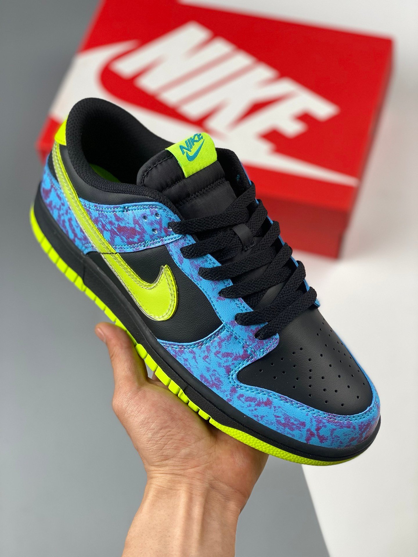 Nike Dunk Low Acid Wash Multi-ColorVolt-Black-Blue DV1694-900 5339424