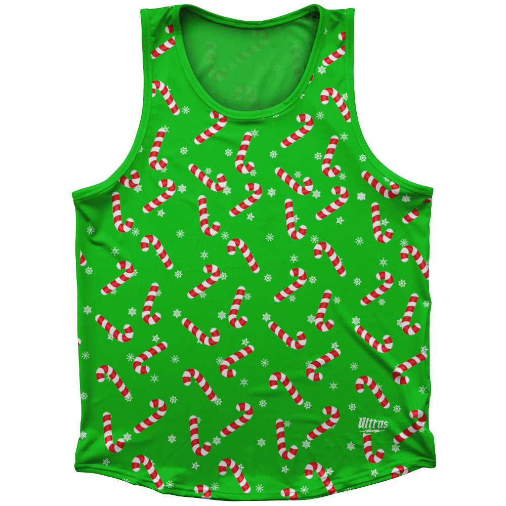 Candy Canes Sport Tank Top Made In USA