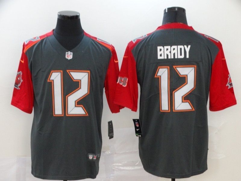 Tampa Bay Buccaneers Tom Brady #12 NFL 2020 Dark Grey Jersey