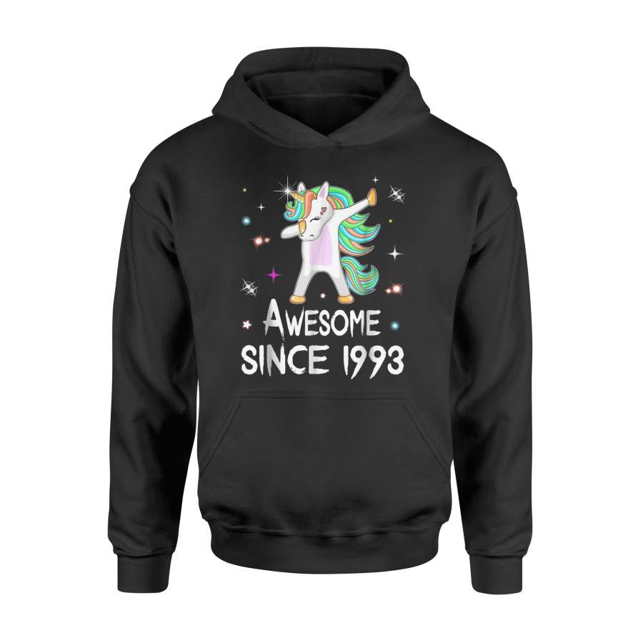 25th Birthday Funny Unicorn Dabbing Awesome 1993 Gift For BirthdayHoodie