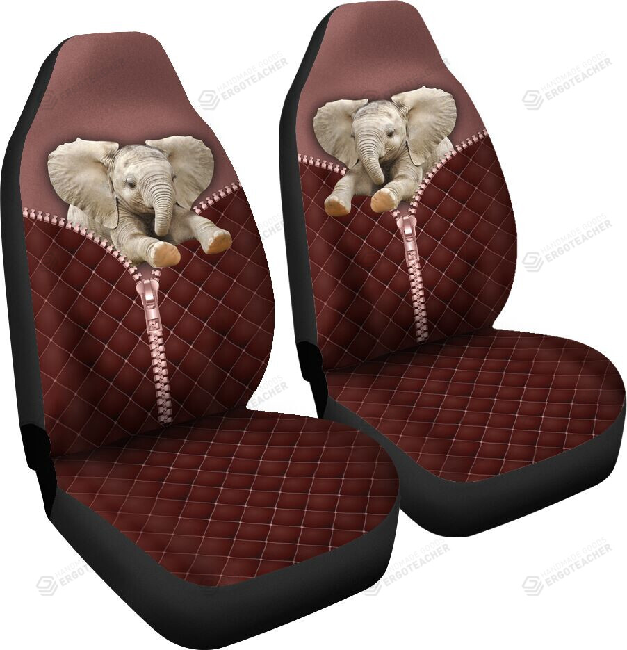 Elephant Zipper Metal Car Seat Covers