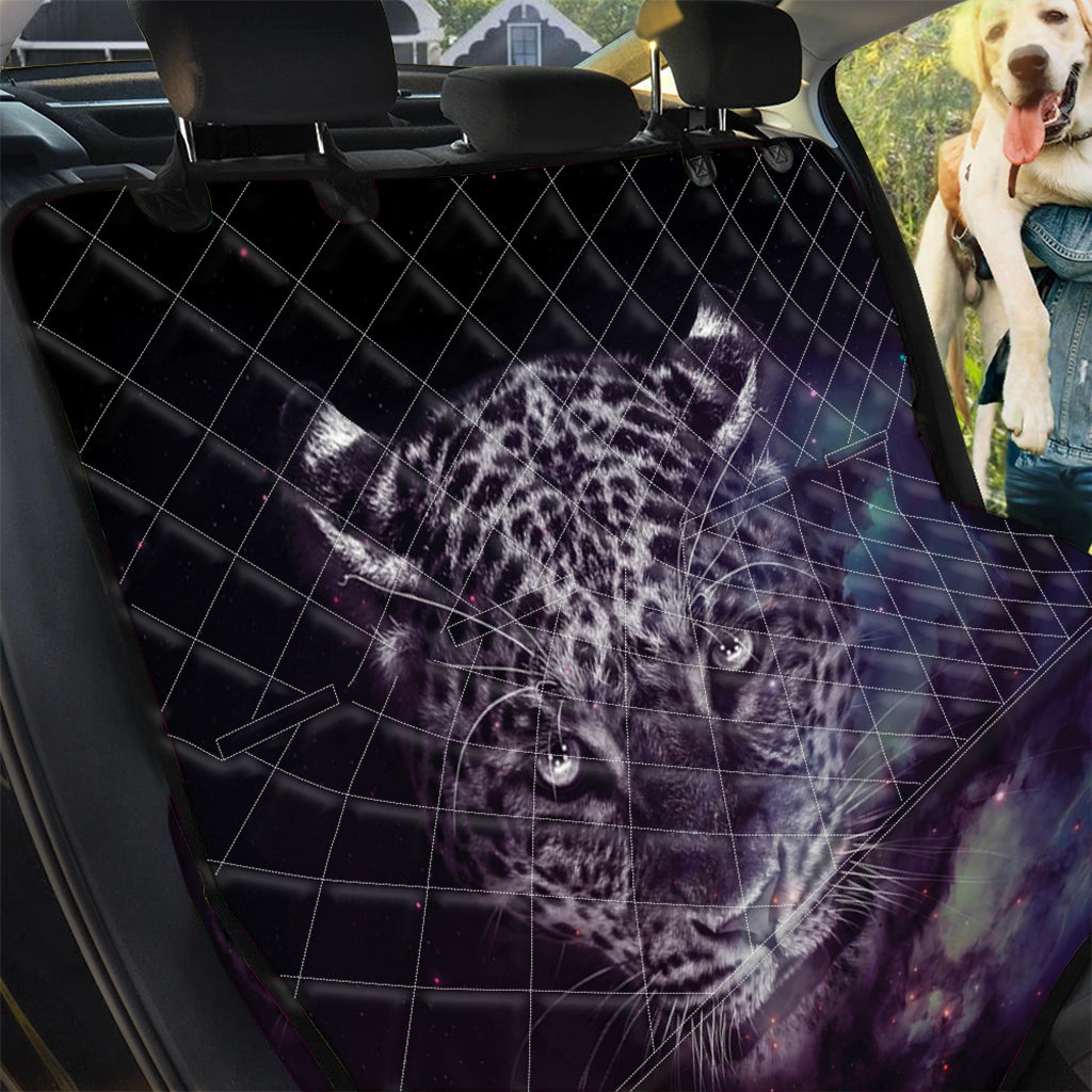 Galaxy Jaguar Print Pet Car Back Seat Cover