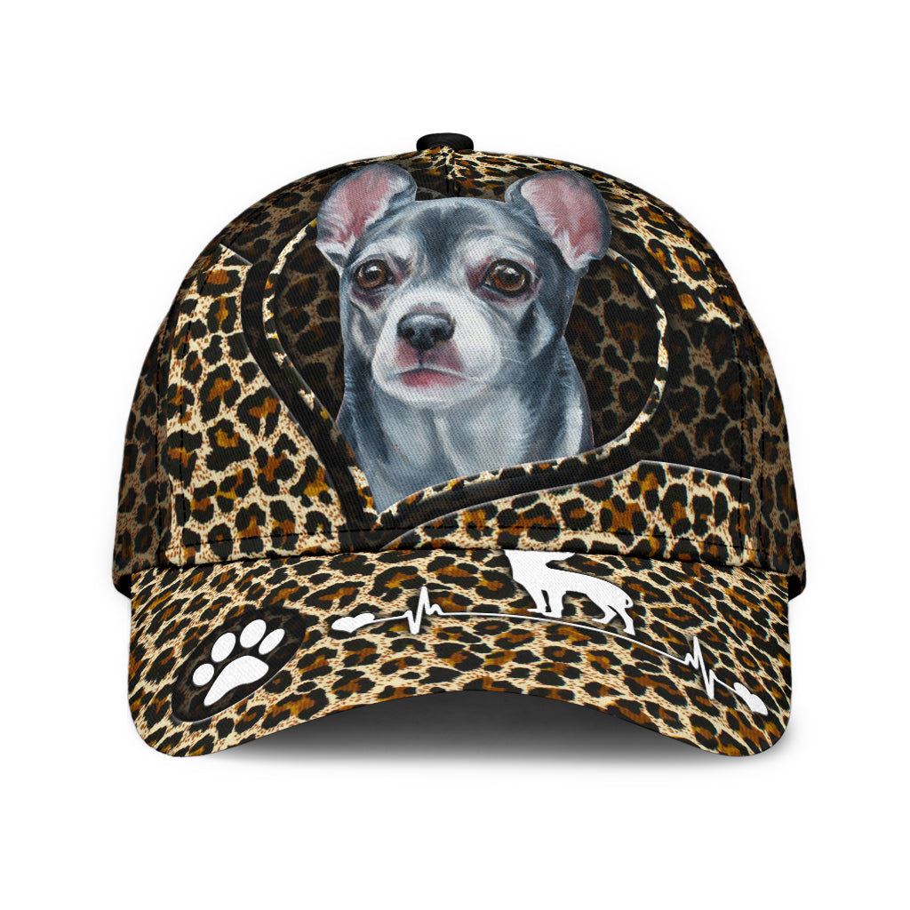 Chihuahua Hat With Leopard All Over Print